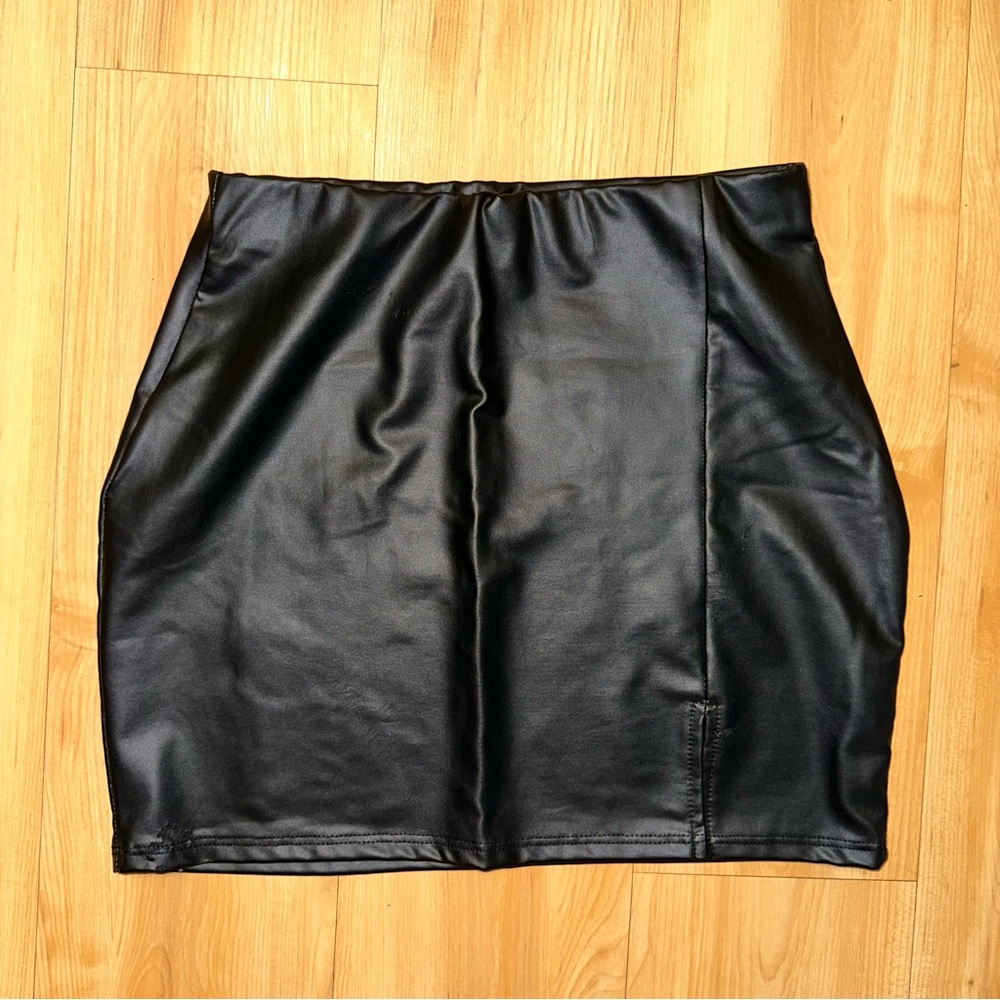 Faux Leather Mini Skirt #2